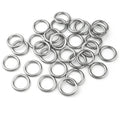 30 PCS Smoothing Welded Zinc Alloy Sliver Round O-Ring Welded  for Camping Belt Dog Leashes Luggage Accessories