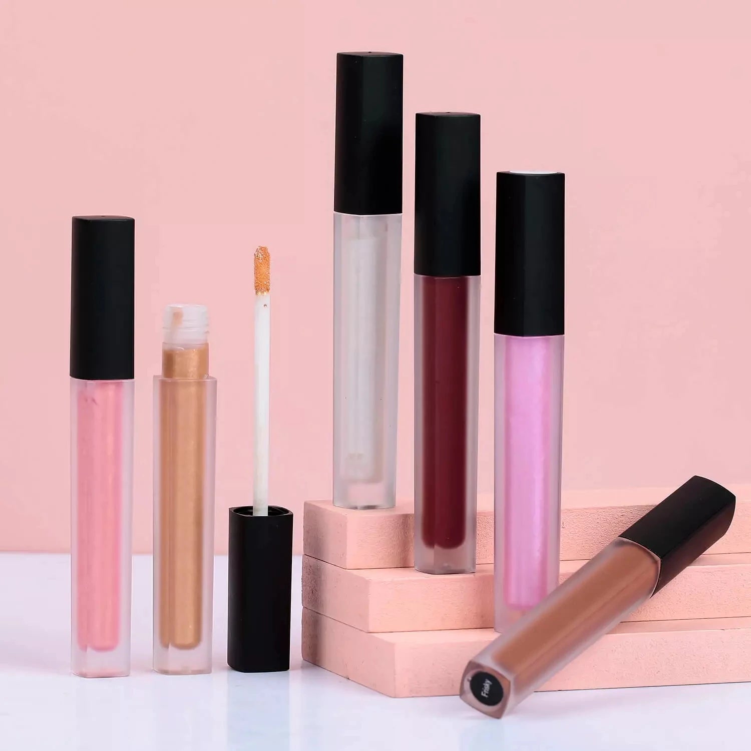 Custom Your Own Brand Wholesale Bulk Vegan Mineral Liquid Lipgloss High Pigment Moisture Glossy Shiny Private Label