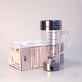 2AAA Battery 400ml Lazy Self Stirring Mug With Handle Auto Mixing Tea Coffee Cup Transparent for Office