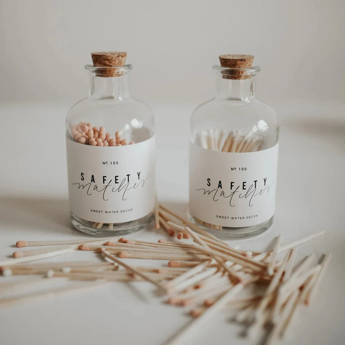 Wholesale Custom Luxury Eco-Friendly Modern Wood Safety Matches with Logo in Glass Jar & Bottle Bulk
