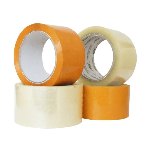 Wholesale BOPP Adhesive Tape Roll Yellowish Custom Packaging Tape Clear Factory Price Transparent Packing Tape  Clear