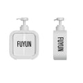 Custom White Purple Screen Printing Packaging 300ml/500ml Square PET Plastic Dishwashing Liquid Pump Bottle