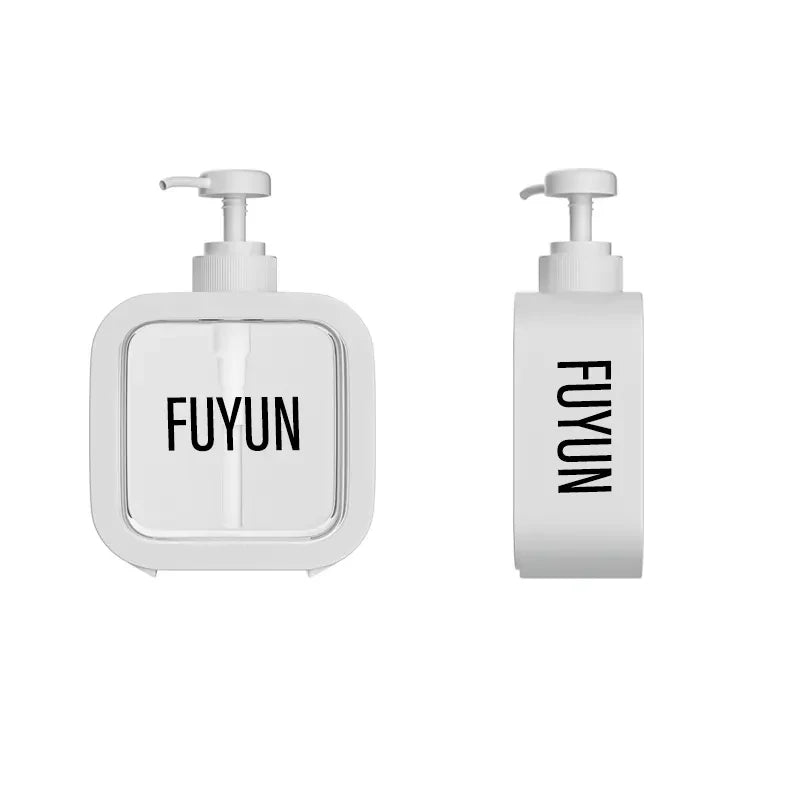 Custom White Purple Screen Printing Packaging 300ml/500ml Square PET Plastic Dishwashing Liquid Pump Bottle