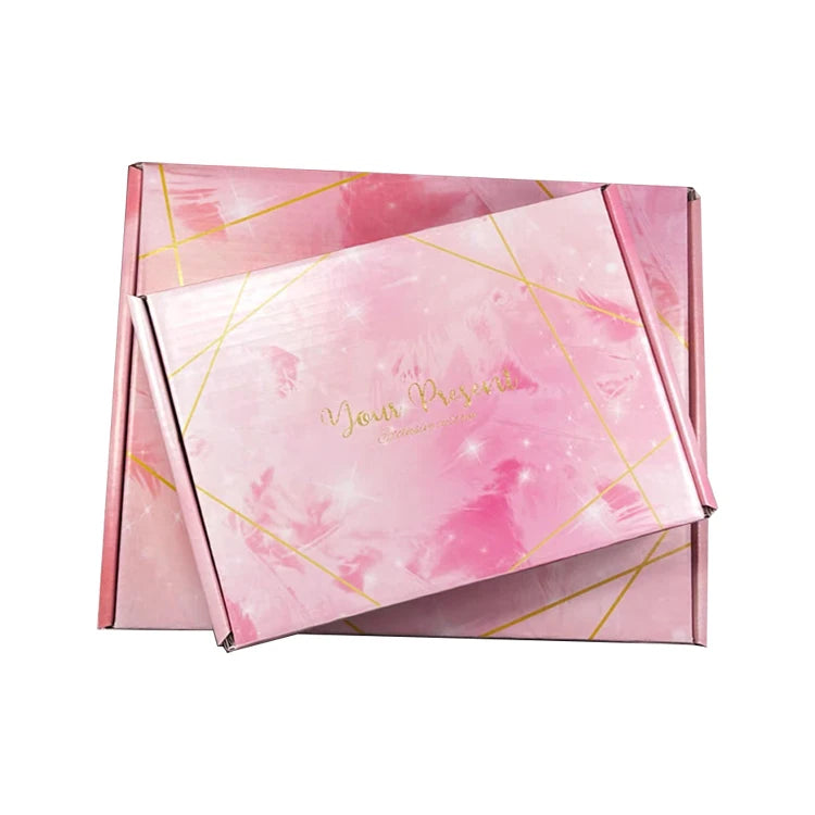 Customized Gift Mailers Shipping Paper Mailer Box pink Cosmetics Mailing Packaging Boxes for Packaging
