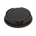 Custom Sublimation Coffee Round Tea Coasters Set of 6 Thick PU Leather Cup Bulk Leather Coaster for Drink Custom