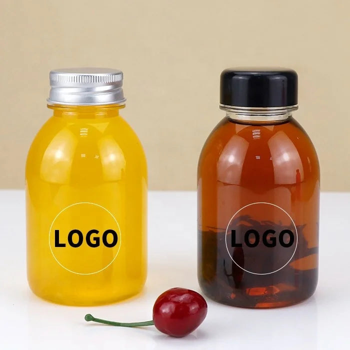 Small MOQ Custom for Food Grade PET Square Plastic Bottle 250ml Juice Beverage Coffee Water Soda Bottles