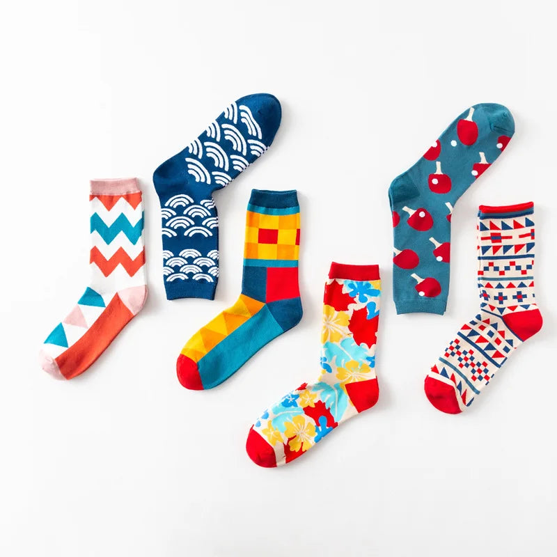 Novelty Funny Men Socks Wholesale  High Quality Cotton Fashion Socks  Men's Big Size Crew Hip Hop Thick Long Socks