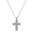 Real D Color S925 Sterling Silver 3ct Moissanite Diamond Necklace Female Fashion Cross Geometry New Silver Pendant Clavicle