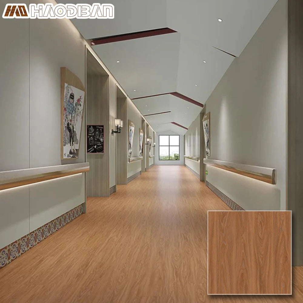 Foshan HaoFamily LVT Dry Back Vinyl Floor Lvp Glue Down for Daycare Hospital Office
