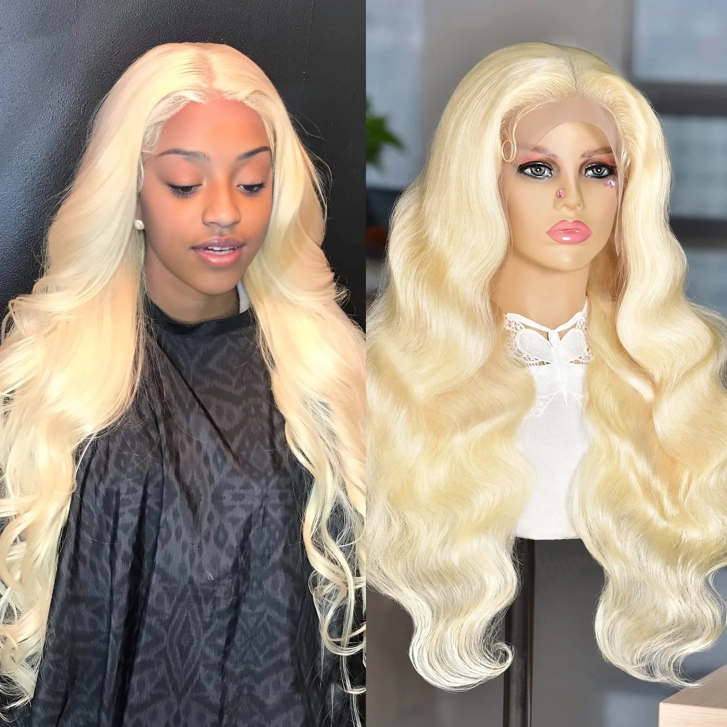 613 13x4 HD Lace Frontal Wig Body Wave HD Blonde Lace Wigs Human Hair Lace Front for Black Women Blonde Wig