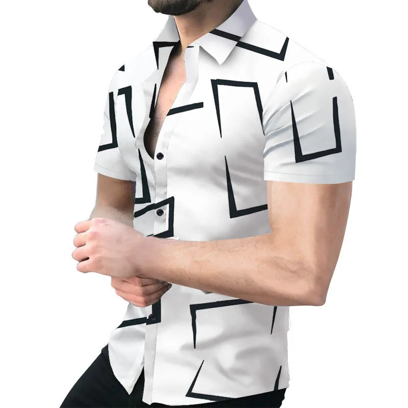 Hot Sell High End Hawaiian Men's Shirts Button up Slim Fit Shirt for Men All Over Printed Sublimation Shirt Vetement Homme