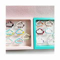 100Pcs/Lot Cloud Shapes Clasps Key Rings for Jewelry Making Diy Supplies Findings Connectors Bag Keychain Accessories 3hooks