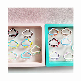 100Pcs/Lot Cloud Shapes Clasps Key Rings for Jewelry Making Diy Supplies Findings Connectors Bag Keychain Accessories 3hooks