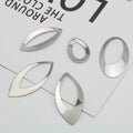 Stainless Steel Oval Rhomboid Geometric Drop Earrings Accessories Taige Jewelry DIY Ornaments