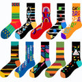 Zhuji Winter Thigh High Happy Funny Unisex Colourful Wholesale Warm Socks