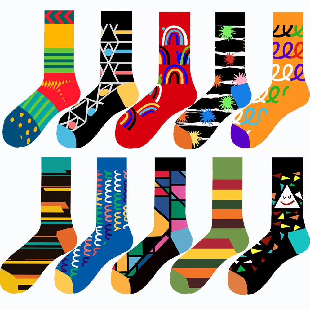 Zhuji Winter Thigh High Happy Funny Unisex Colourful Wholesale Warm Socks