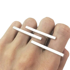 Factory Direct Wholesale Fashion Geometric Plain Bar Design Women's Rings