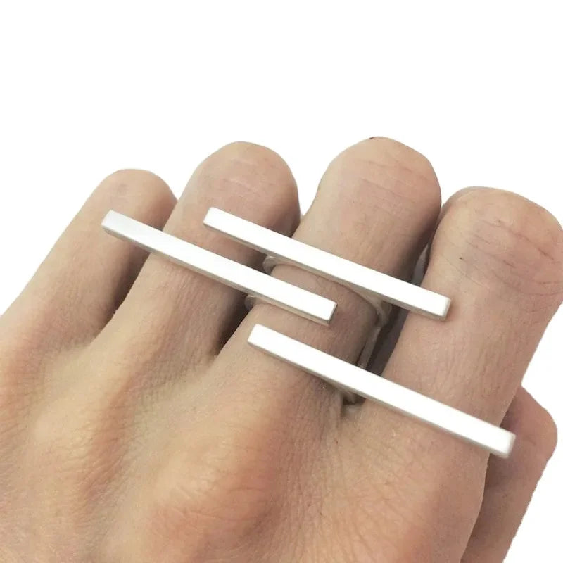 Factory Direct Wholesale Fashion Geometric Plain Bar Design Women's Rings