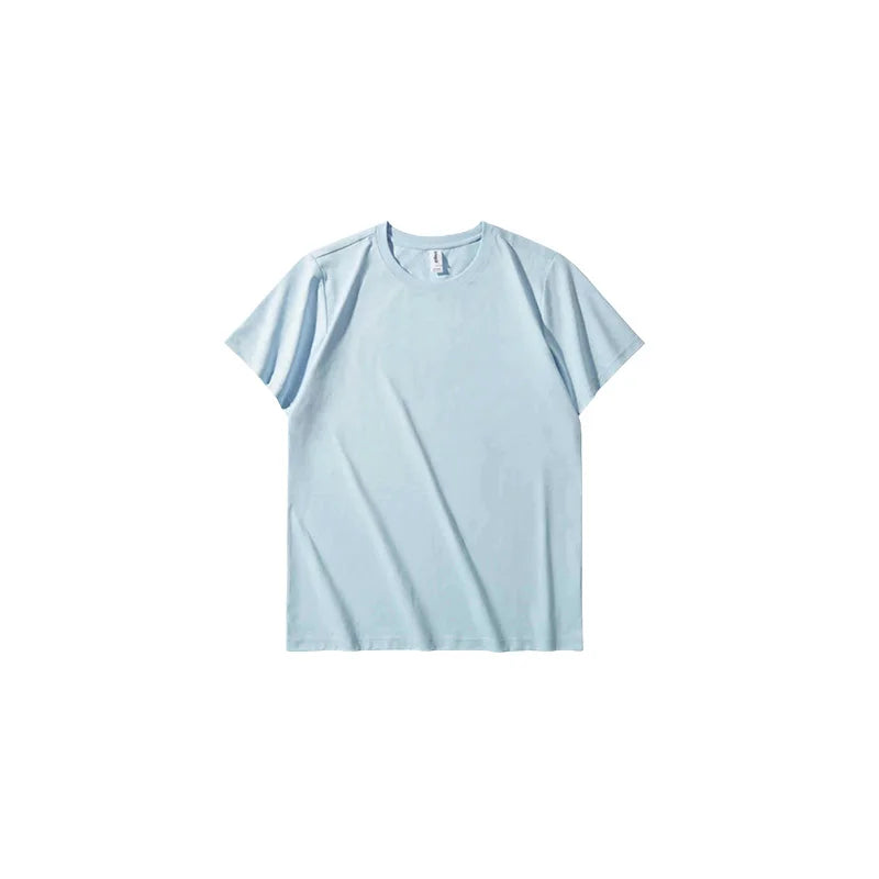 220 Grams Cotton Sorona Jersey Fabric Eco-Friendly Regular Fit Crew Neck Solid Blank Short Sleeve Anti-Wrinkle Breathable Unisex