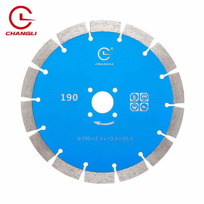 Changli Industrial Diamond Cutting Disc Blade Saw 190mm (7 Inch) High Speed Nitride OEM for Granite Concrete & Asphalt