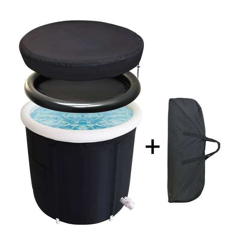CHUFANG Non-Toxic Foldable PVC Portable Sauna Portatil Rooms Tent Indoor Soaking Ice Bath Barrel PVC Tubs Bathtub for Adults