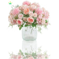 Artificial Flowers Peony Silk Hydrangea Bouquet Decor Plastic Carnations Daisy Realistic Flower Arrangements Wedding
