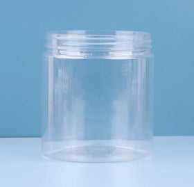 8oz 12oz 16oz PET Wide Mouth Jar With 89/400 Continuous Thread Finish Packaging Jar for Peanut Nut Butters Cosmetics Hair Care