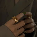Punk  Women Chunky Big Style Designs Jewelry Hip Hop Ring Wholesale Rings Stainless Steel Jewelry Anillos De Oro