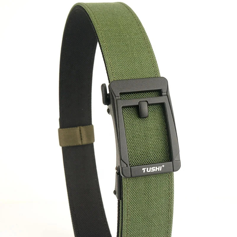 Wholesale 1.38 in Men's Tactical Outdoor EDC Black Nylon Utility Harness Belts Ratchet Systems Alloy for Buckle Belt Appendix Ca