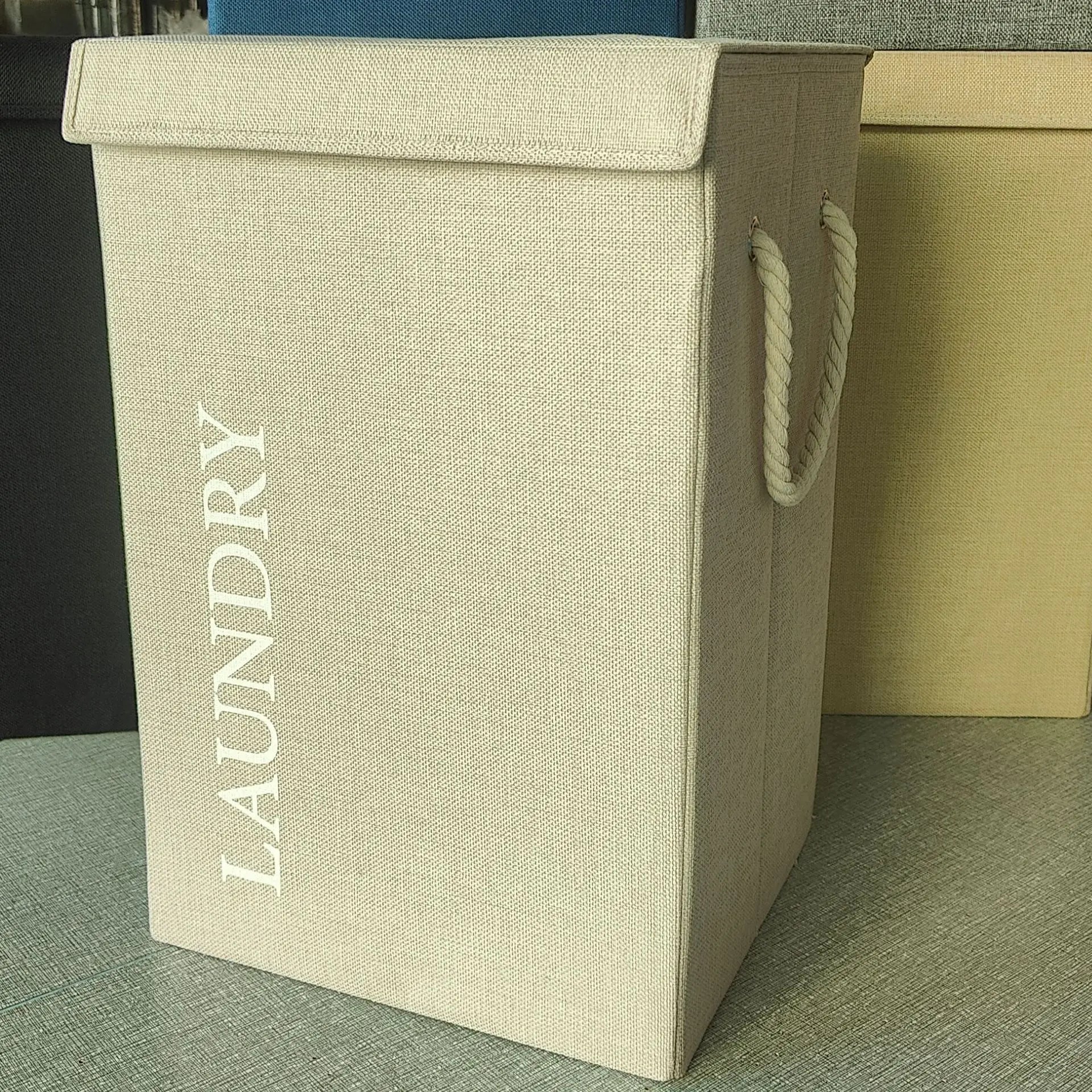 Laundry Hampers with Lids Large Laundry Baskets Handles Foldable Hampers for Storage Transport for Bedroom Bathroom Living Room
