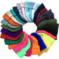 Hot Sale Stock Unisex 75g Plain Oversize Stretchy Beanies 100% Acrylic Warm Winter Knit Beanie Hat for Adults