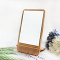 Luxury Vintage Hair Salon Makeup Mirrors(Old) Cosmetic Standing Decor Make up Fitness Wooden Mirror Table Trays Photo Booth