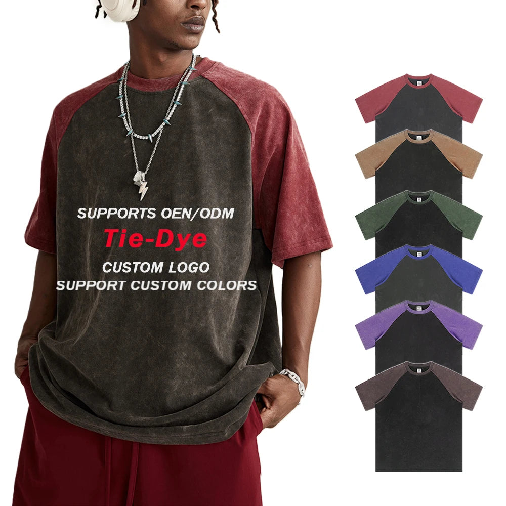 Factory Heavyweight Drop Shoulder Quality Oversize Acid Wash Plain Cotton Men T Shirts