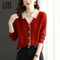 Liu Ming New Year 2025 Autumn Winter Women s Pullover Shirt Collar Long Sleeve Knitted Sweater