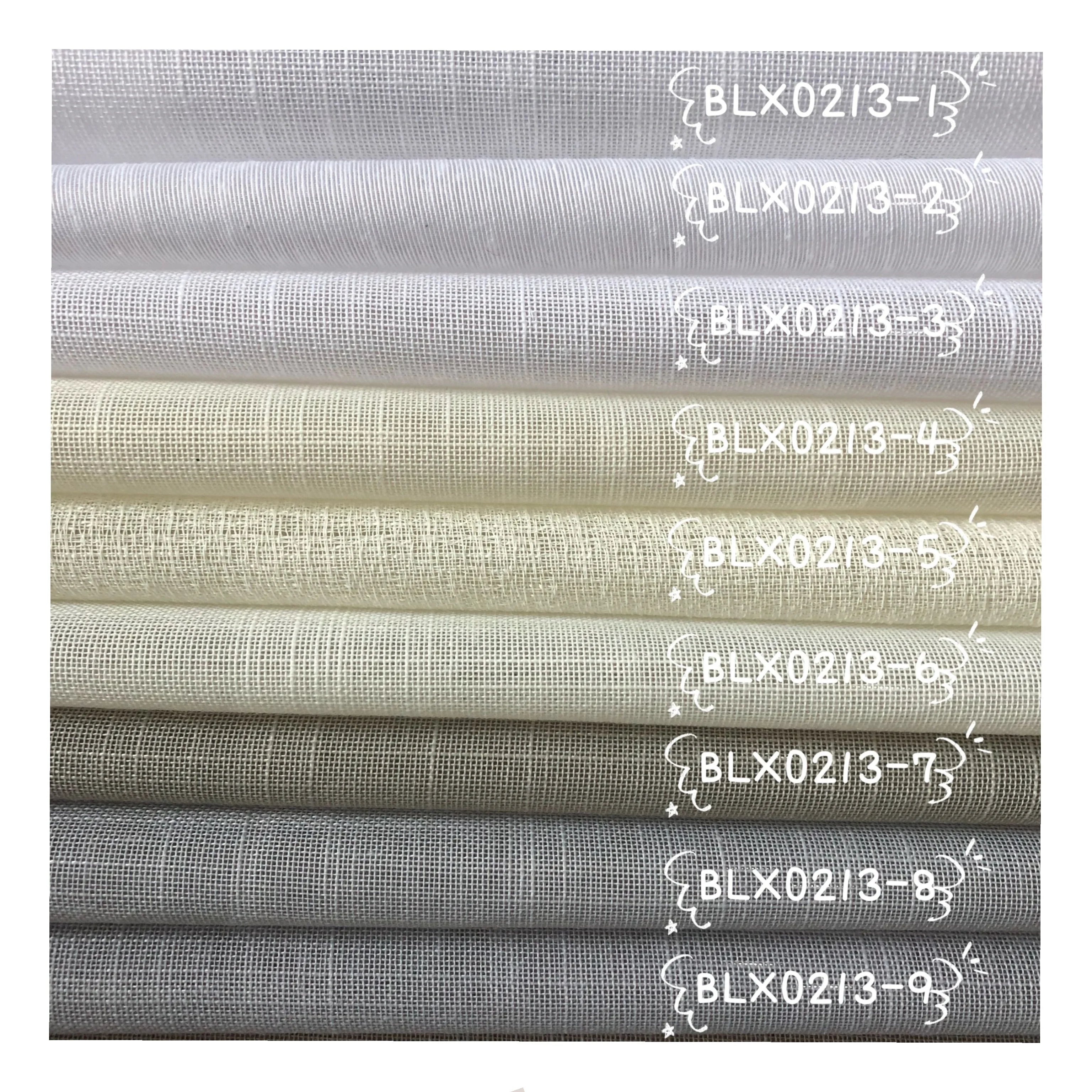 Hot Sale Voile White Linen Polyester Sheer Curtain Fabric for Bedroom