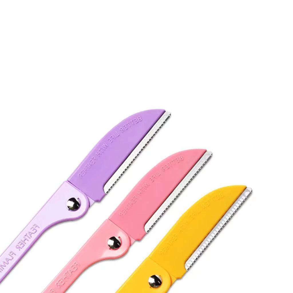 High Quality Eyebrow Tweezers Set Flamingo Eyebrow Razor Disposable With Box Blister Card