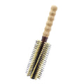 Professional Round Hair Brush Boar Bristles with Cork Handle Barrel Blowout Comb for Curly Hair