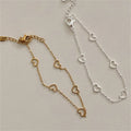 Minimalist 925 Sterling Silver 18k Gold Heart Bracelets for Women