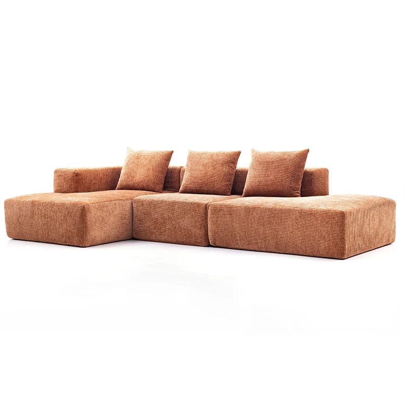 Sectional Sofa for High End Living Room Ekar Furniture Luxury High End L Shape Modern Italian Design Leather Fabric OEM ODM