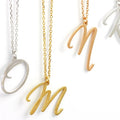 Initials Pendant Charm Letter Kolye Brand Stainless Steel Bijoux Jewelry Trendy Style Inspired Exibidores De Joyas for Weddings