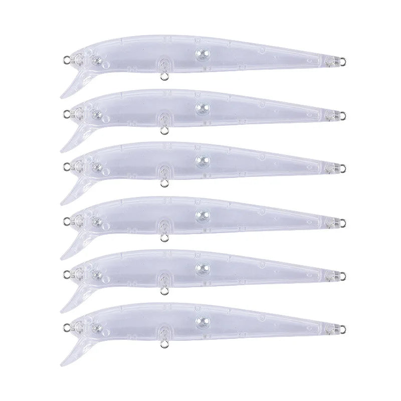 DORISEA N13 11.5cm 9.3g Unpainted Plastic Hard Minnow Slice VIB Crankbait for Fishing in Rivers Lakes and Streams