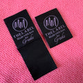 Not Itchy Material Folded Taffeta Woven Labelpurple logo Nylon Fabric Knitting Clothing Tag