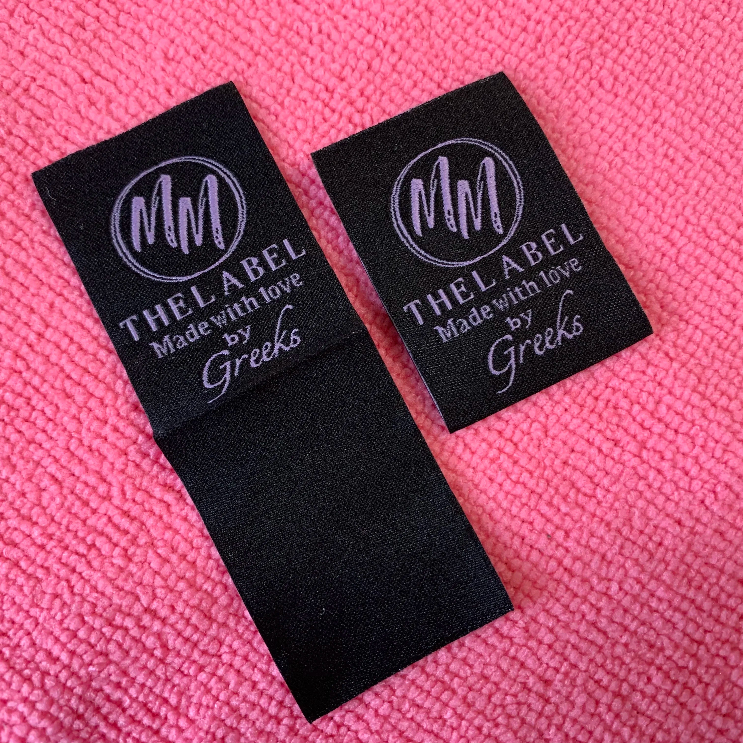 Not Itchy Material Folded Taffeta Woven Labelpurple logo Nylon Fabric Knitting Clothing Tag