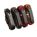 Wholesale Vintage Letter Leather Bracelet for Men Handmade Bracelets Jewelry