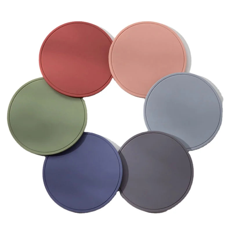 Round Coaster Insulation Pad Silicone Household Anti-scald Waterproof Bowl Tableware Simple Table Mat Non-slip Mat