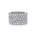 VVS Moissanite Diamond S925 Silver &10K14K18K Gold D Color Flawless GRA 5 Row Tennis Moissanite Band Eternity Rings