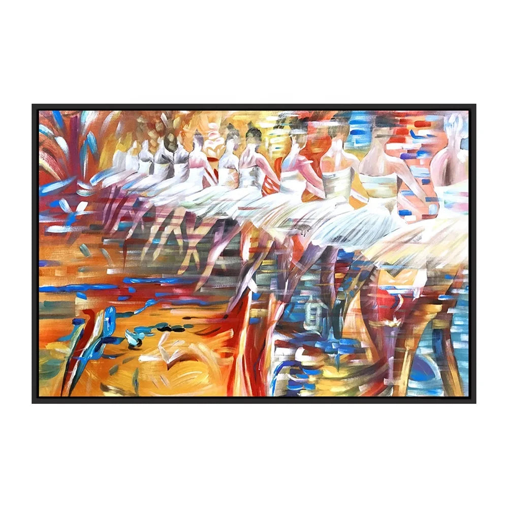 Art Flying Skirt Abstract Dancing People Oil Paintings on Canvas Wall Design for Living Room Home Decorations Wall Decor Large