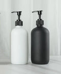 Top Sale Wholesale High Quality Matte Black White 250ml Frosted Shampoo Glass Bottle for Cosmetic