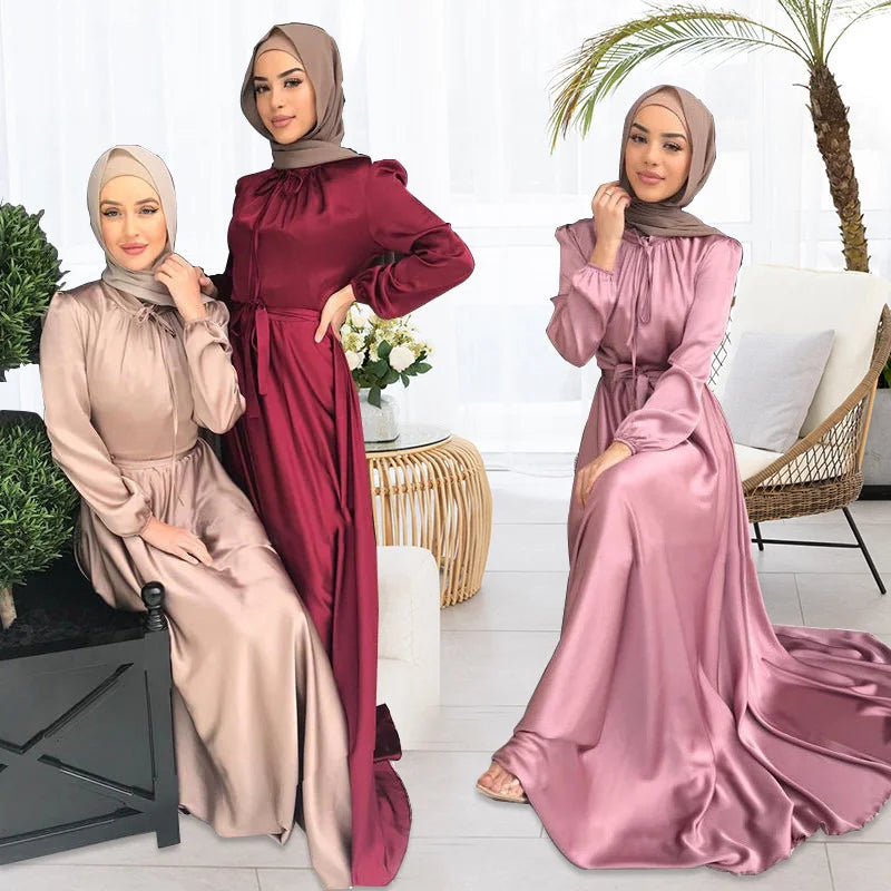 Wholesale Muslim Dress Long Sleeve 2025 New Arrival Chiffon Middle Eastern Islamic Muslim Dress Women