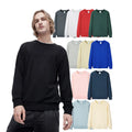 Winter 300Gsm Plain 100% Cotton Crewneck Pullover Blank Mens Sweatshirt Custom Logo Embroidered Stonewashed Unisex